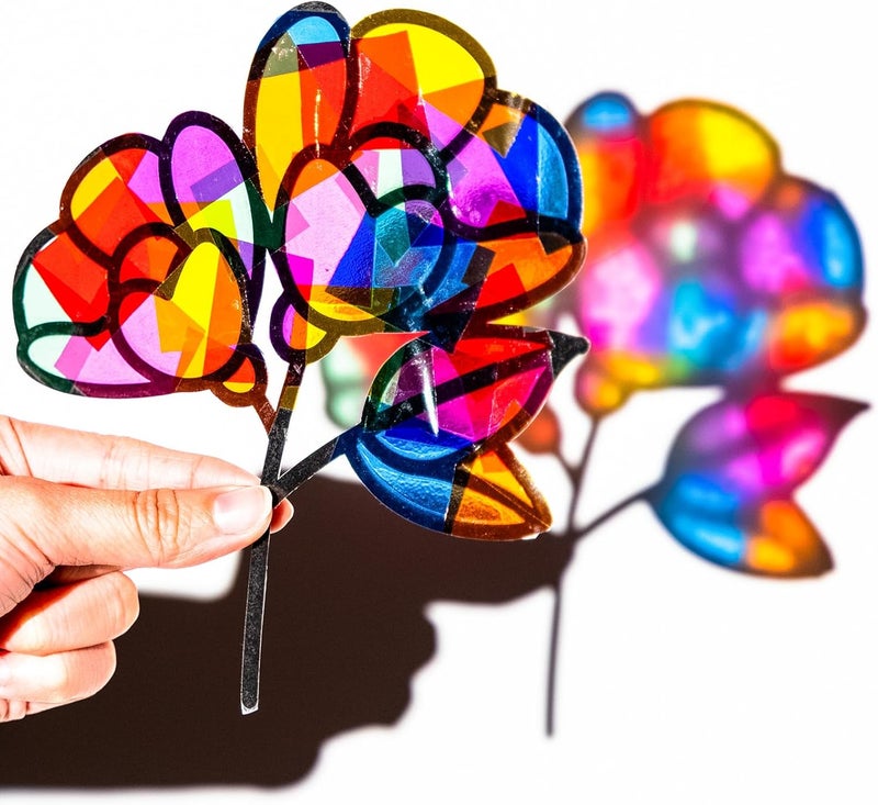 EggSun 36 Sets Flower Suncatchers Craft Kit for Kids Ornaments Stained Glass Window Arts and Crafts Kit for Classroom Holiday Birthday Projects Home Party Favors Decorations Ages 4 8 12 - Image 2